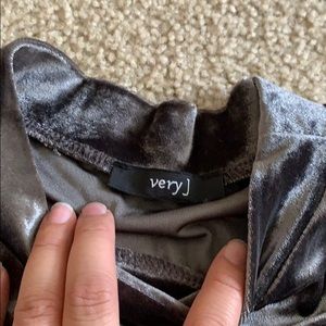 Tops - Long velvet top gray Tops - Long velvet top gray